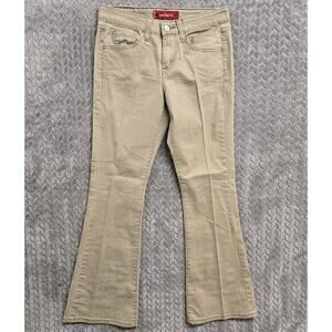 VINTAGE Levis 519 Jeans Juniors 5 Medium Khaki Low Rise Flared‎ Leg Stretch Y2K